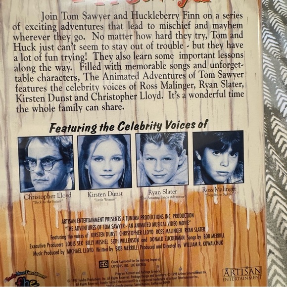 The Animated Adventures of Tom Sawyer VHS - Picture 3 of 4